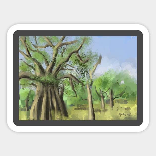 African Savannah Sticker by sukhpalgrewal